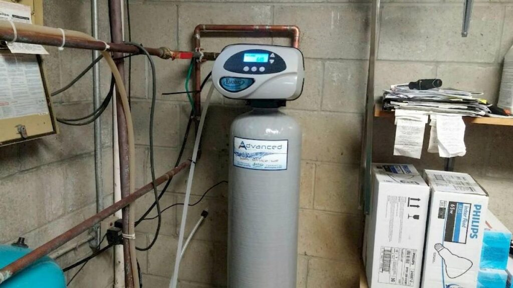 EVRS 1054 water softener installed in Whitmore Lake, MI.
