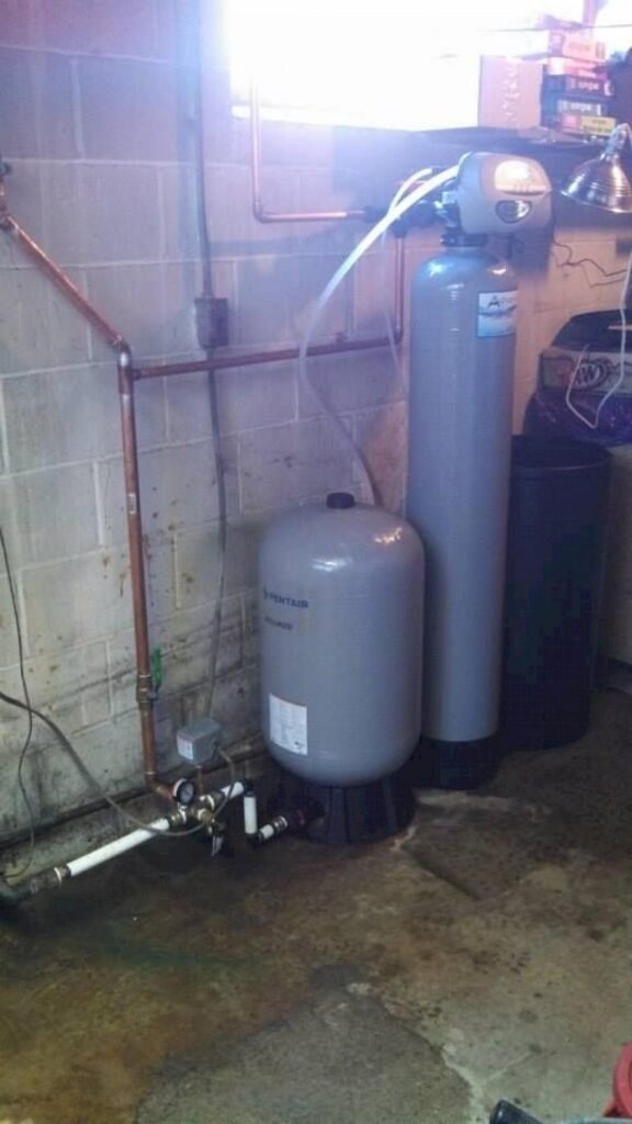EVRS water softener installation in Dexter, MI. We also installed a WM6 Well Tank.