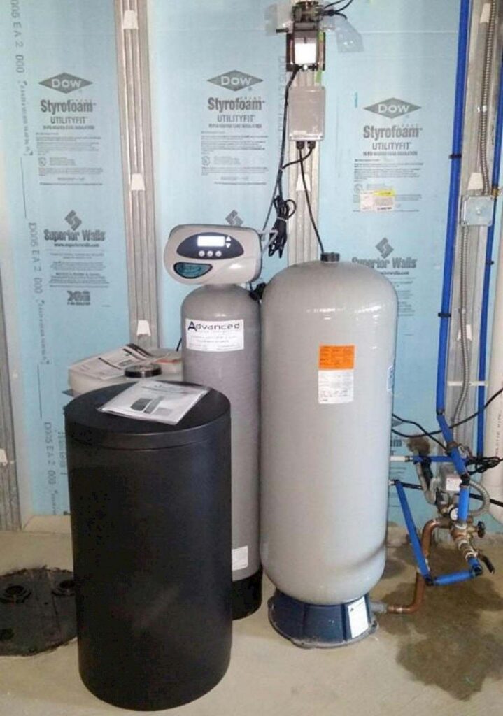 ES 1044 water softener installed in a building