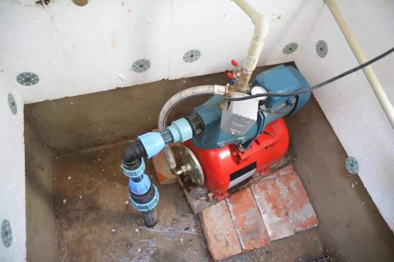 A water well pump system for a residential property.